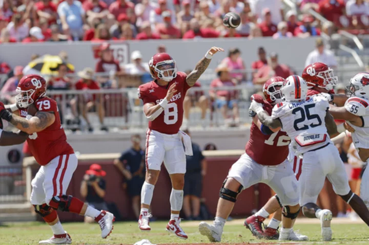 Dillon Gabriel passes for over 300 yards in 1st half, No. 20 Oklahoma tops Arkansas State 73-0