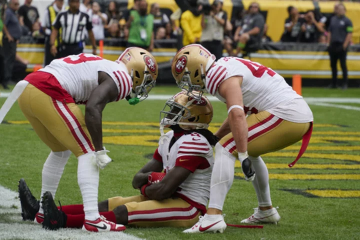 Purdy throws 2 TDs in return from elbow surgery; 49ers drill Steelers 30-7 in season opener