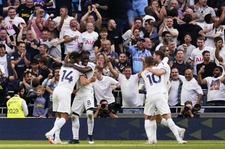 Postecoglou era off to good start as Tottenham beats Man United. Liverpool overcomes Bournemouth