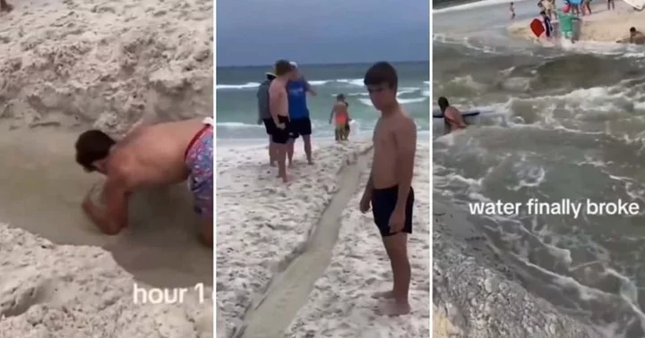 Florida man goes viral as he digs trench that goes wrong, forcing cops to shut it down on August 2