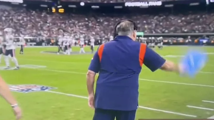 Bill Belichick Slams Tablet to Ground During Patriots' Loss to Raiders