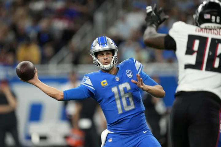 Jared Goff throws and runs for TDs, helping the Lions bounce back with a 20-6 win over Falcons